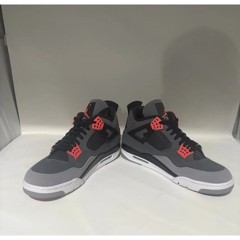 Air Jordan 4 Retro Infrared Mens 13 Dark Grey Black Cement Grey DH6927 061